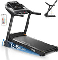 Treadmills for Home with Incline, Auto Foldable Running Treadmills, 8.0 MPH Walking Pad Treadmill with Bluetooth, 300 lbs Weight Capacity Quiet