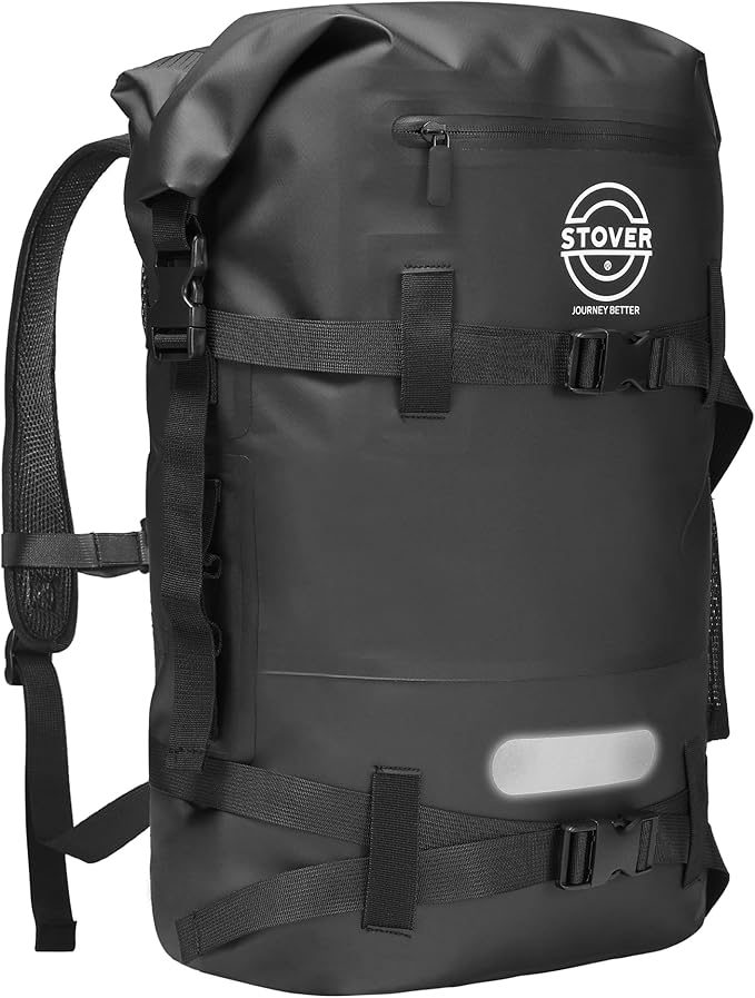 STOVER 5/10/25/30/40/55L Waterproof Backpack- Floating Dry Bag for Kayaking, Travel, Beach, Hiking, & Camping, Men/Women