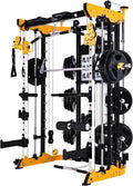 Altas Strength 3059 Smith Machine Home Gym Equipment with 1000 lbs Weight Capacity 2000 lbs Cables Strength Training Power Cages for Squats Presses Lunges Deadlifts Easy Assembly Included Accessories
