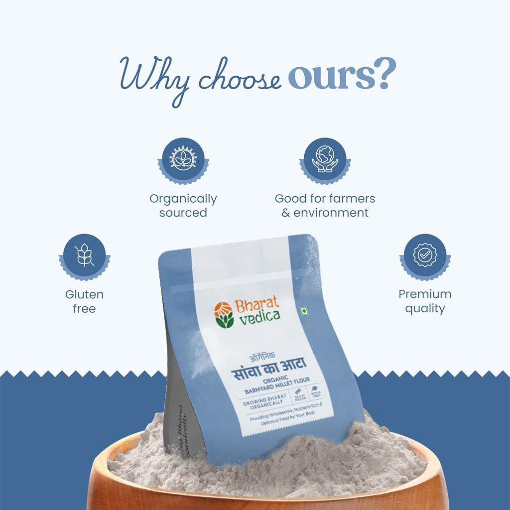 Bharat Vedica Organic Barnyard Millet Flour - Organic Sava ka Atta