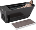 Deeptime Smart Cold Plunge Tub with Basin, Built-in Chiller (Down to 38 °F) – Smartphone Controlled, Whisper-Quiet, Spacious Design for Full-Body Recovery & Cold Therapy,Black