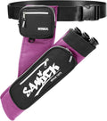 Archery Arrow Quiver - Adjustable Waist Hanged Quiver with 3 Removable Tubes & Pockets for Archery Arrows Case & Equipment - Ideal for Hunting & Target Practice - Right Handed Only