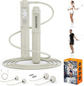 Smart Jump Rope with LED Display and Jump Counter, Weighted Cordless Design for Home Gym & HIIT, Adjustable Steel Wire for Fitness, Tracks Jumps, Calories & Time, for Men, Women & Kids