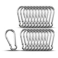 Carabiner Clip Hooks, 20pcs 3.15 inch Carabiners Heavy Duty, 304 Stainless Steel Spring Snap Hook Fits Camping Hiking, Metal Clips for Rope Chain Keys Rings