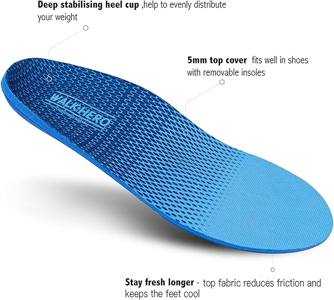 Plantar Fasciitis Feet Insoles Arch Supports Orthotics Inserts Relieve Flat Feet, High Arch (Mens 8-8 1/2 | Womens 10-10 1/2)