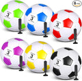 6 Pcs Operation Christmas Soccer Ball Bulk with Pump Needles, Size 3 4 5 Deflated Soccer Ball Gift for Youth Adult Game Training Practice Christian Charity Donation Supplies