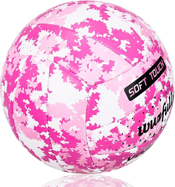 Wuzfully Volleyball Official Size 5,Soft Volleyballs for Backyard Beach Park Play Games Practice Volleyball for Beginner Teenager(Best Gift)