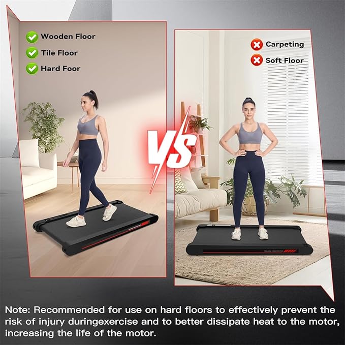 Sperax Walking Vibration Pad with APP, 3 in 1 Under Desk Treadmill, 2.5HP Low Noise Walking Treadmill Pad with Remote Control,Portable Treadmills for Home Office