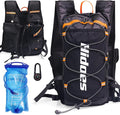 Hydration Backpack with 2L Hydration Bladder, Touch Phone Pocket, Compass, Whistle, Lightweight Breathable Reflective Running Water Backpack for Hiking Hydration Pack for Running Cycling