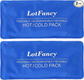 LotFancy Ice Pack for Injuries, Pack of 2, FSA HSA Eligible, Reusable Hot Cold Pack for Therapy, Cooling or Heating Pad for First Aid, Back Shoulder Neck Head Feet Pain Relief, 11 x 5 Inches