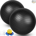 Leyndo 2 Pcs Yoga Ball Exercise Ball Large 26 Inch Exercise Anti Burst Birthing Fitness Ball with Pump, 26 Inches/ 65 cm for Improved Posture, Balance, Yoga, Pilates, Training