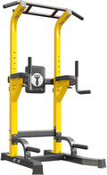 sogesfurniture Adjustable Dip Stands Assistive Trainer for Home Gym - 10-Level Height Wall-Saving Pull Up Bar, Dual Training Stands for Dip Push Up & Core Workout, Heavy Duty Steel Frame