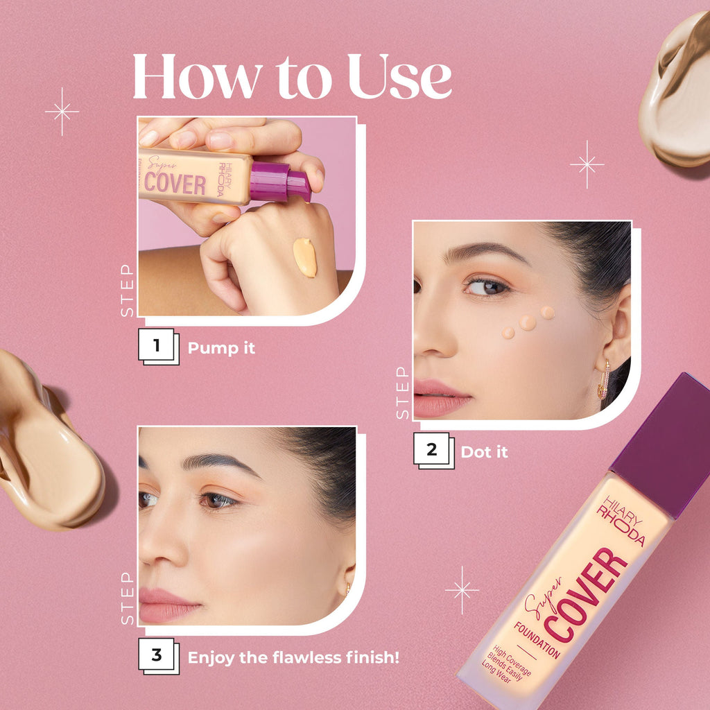 Hilary Rhoda Super Cover Waterproof Foundation - Caramel Beige 05