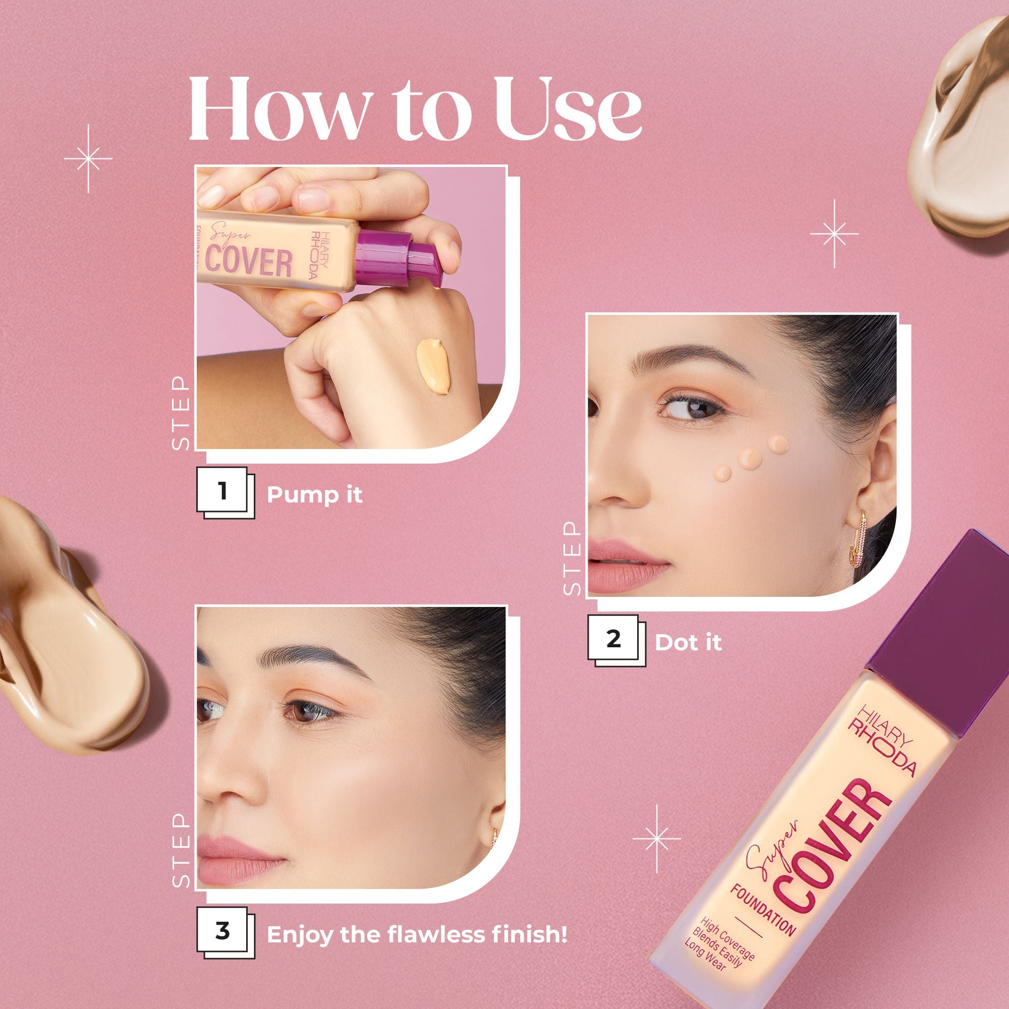 Hilary Rhoda Super Cover Waterproof Foundation - Warm Sun 06