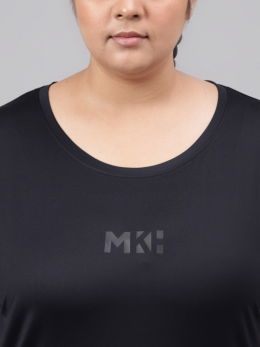MKH Plus Size Drop Shoulder Sleeves Relaxed Fit Dri-FIT Sports T-shirt