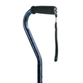 Carex Offset Adjustable Designer Walking Cane, Blue