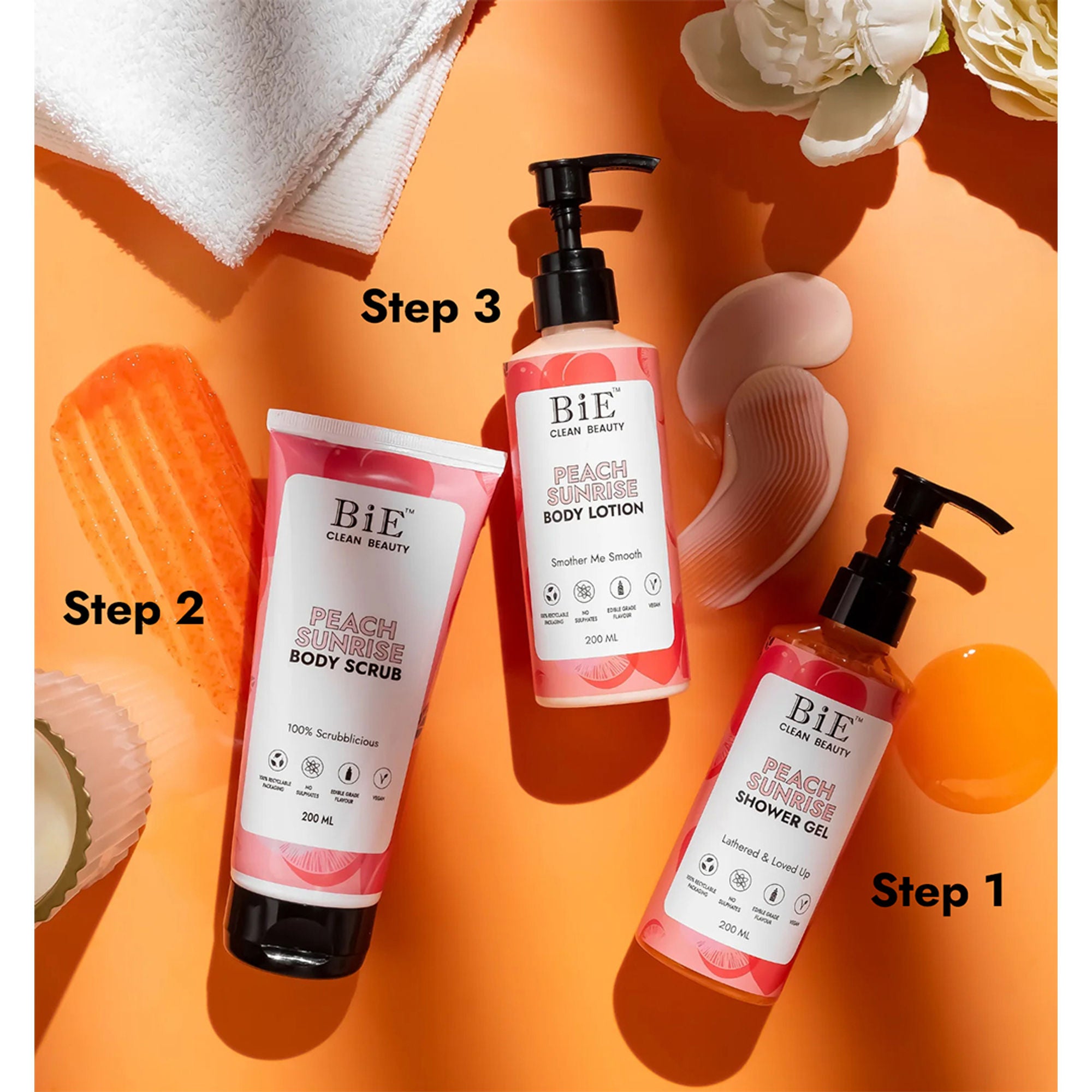 BiE Peach Sunrise Shower Gel