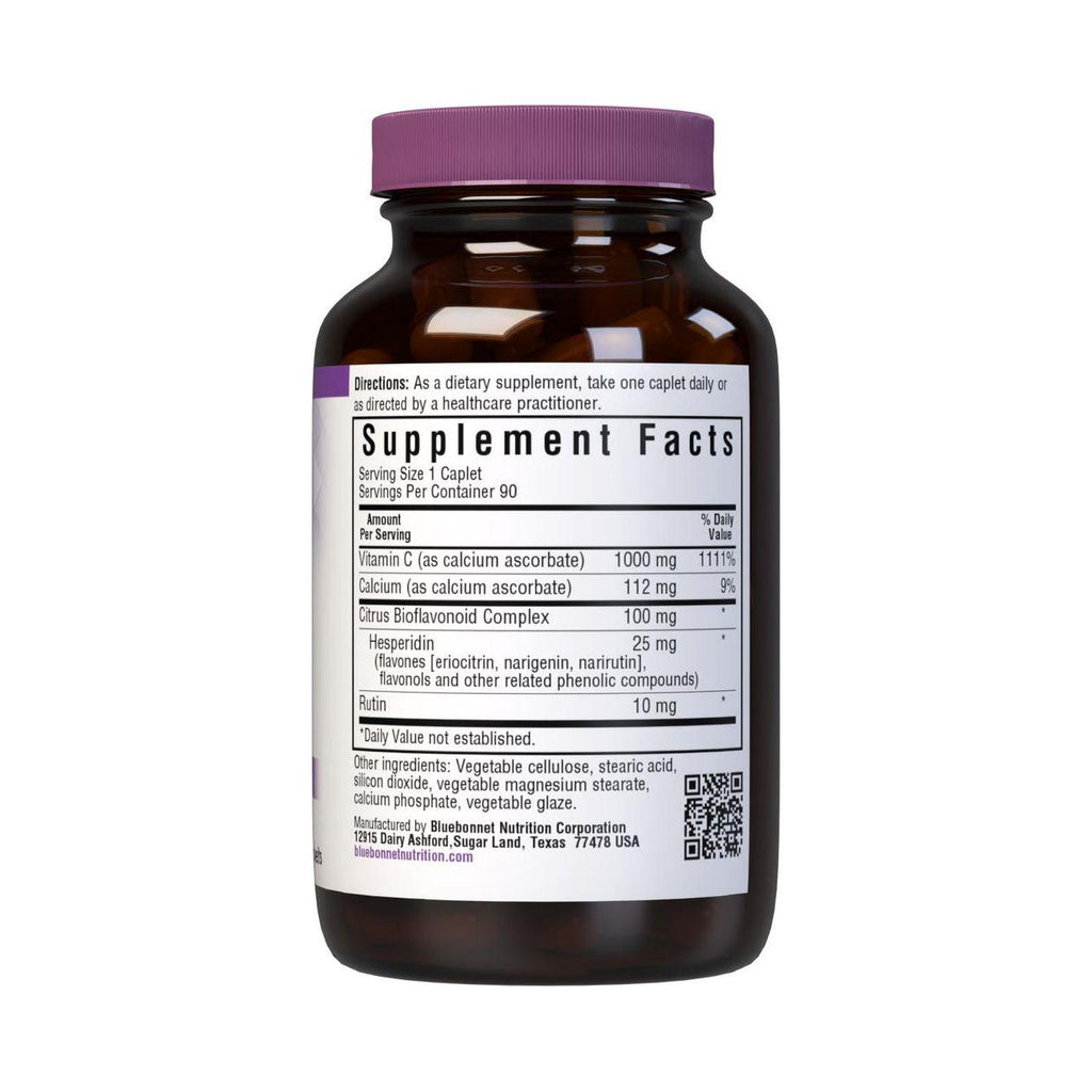 Bluebonnet Buffered Vitamin C 1000 mg, 90 Vegetables Capsules