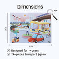 Advit Toys Educational Transport Jigsaw Puzzles for Kids Age 5+ Years in Multicolour | Transport Learning Puzzle for Kids (24 Pieces + Book Inside)