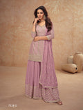 Anaita Light Pink Chiffon Sequin Embroidered Readymade Salwar Suit