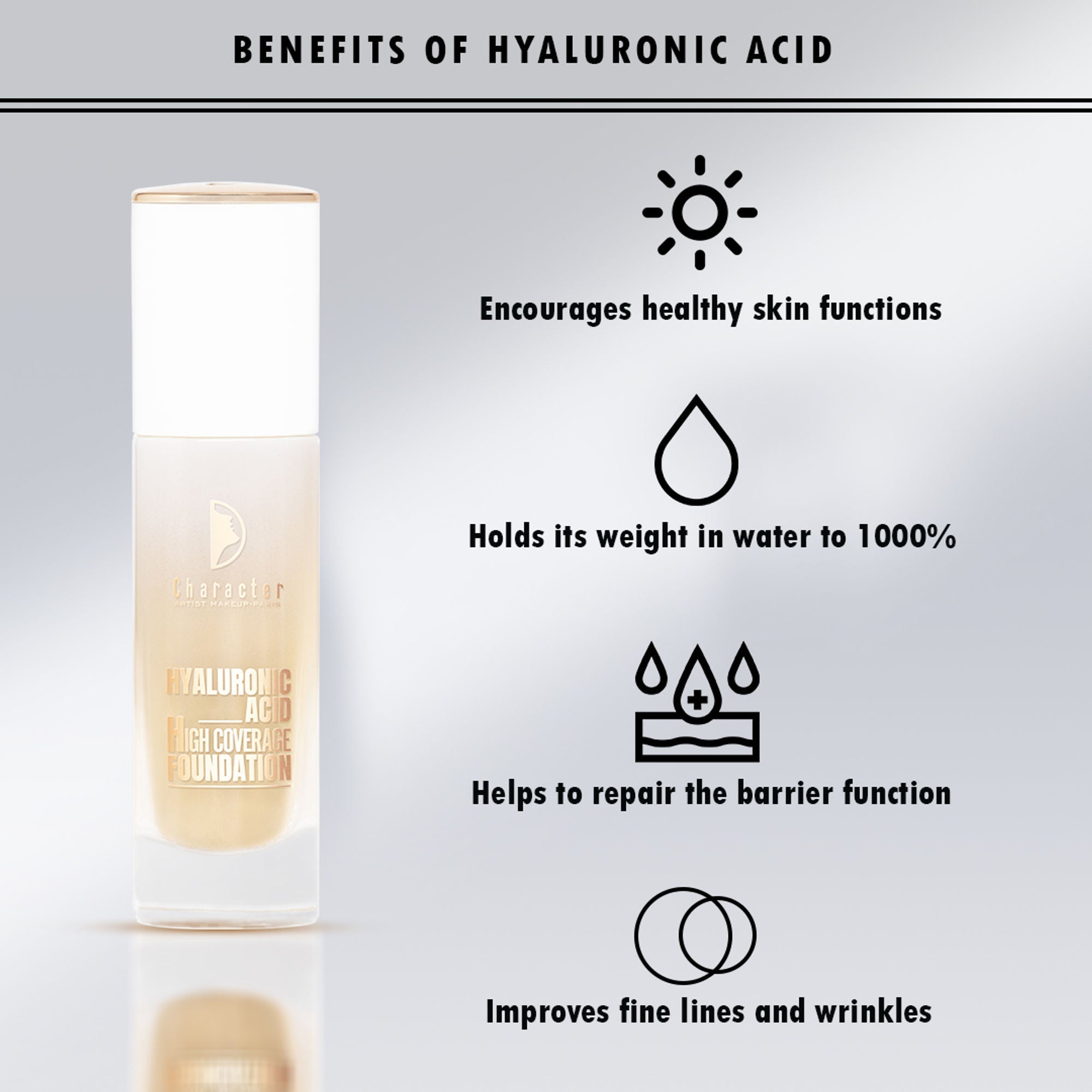 Character Hyaluronic Acid High Coverage Foundation - Velour 006