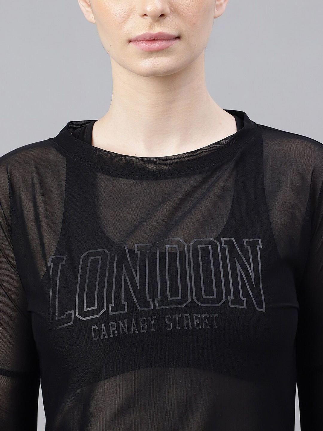 MKH Typography Printed Long Sleeves Dri-FIT Relaxed Fit Sports T-shirt