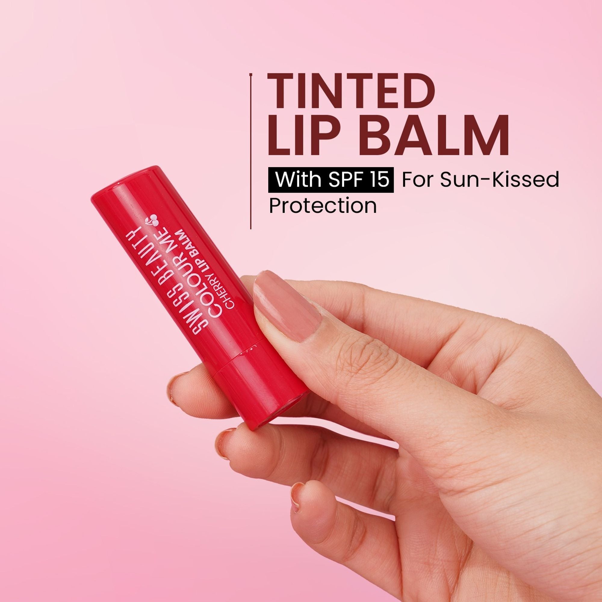 Swiss Beauty Colour Me Tinted Lip Balm For Dry With SPF 15 , Shea Butter and Vitamin E - 5 Vanilla Whirl