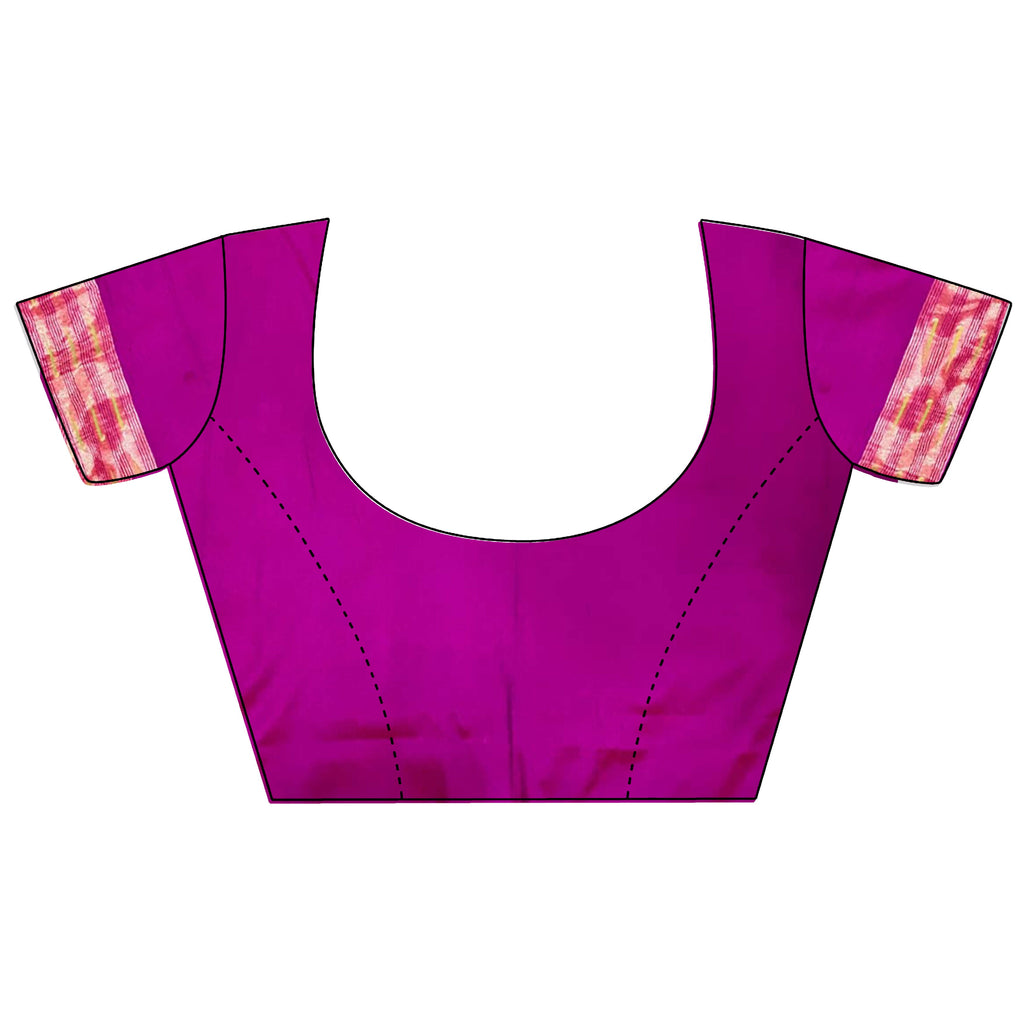 Joban Fashion Rani Pink Jacquard Butti Soft Lichi Silk Paithani Saree