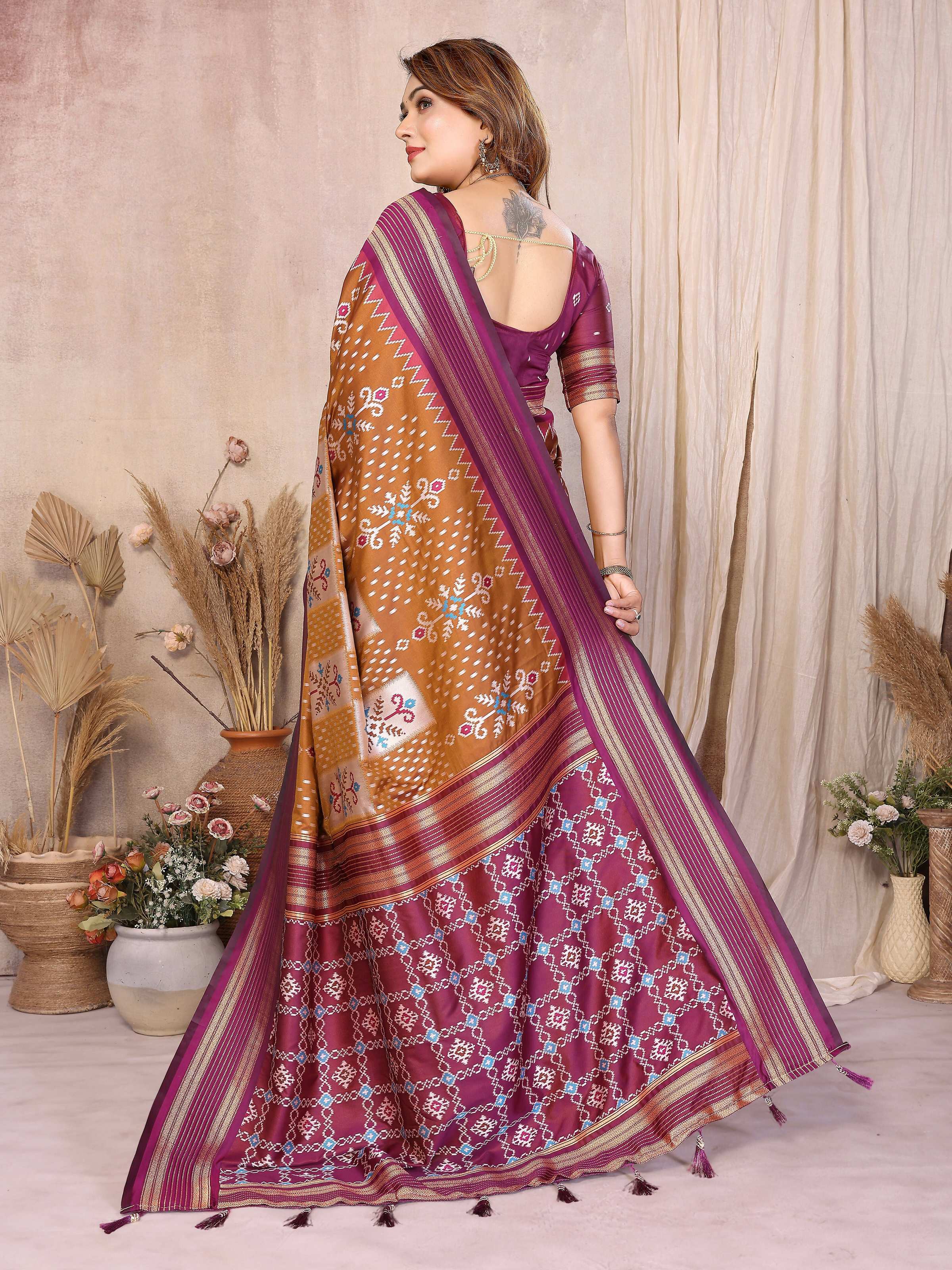 Aastha Fashion Mustard Soft Silk Weaving Saree