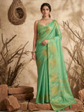 Shree Shyam Fashion Green Tissue Silk Saree