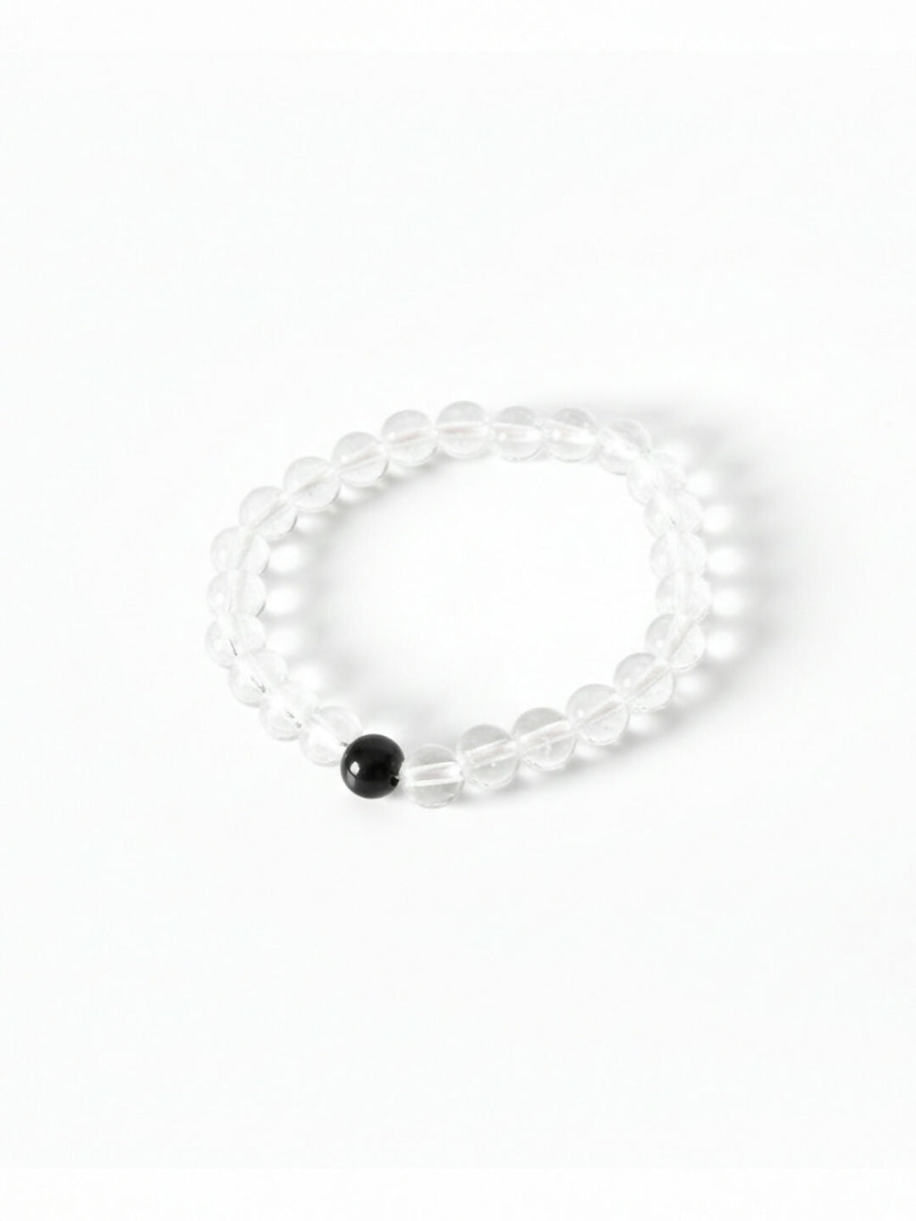 NVR Set of 3 Black & White crystal beaded Bracelet for Men & Women