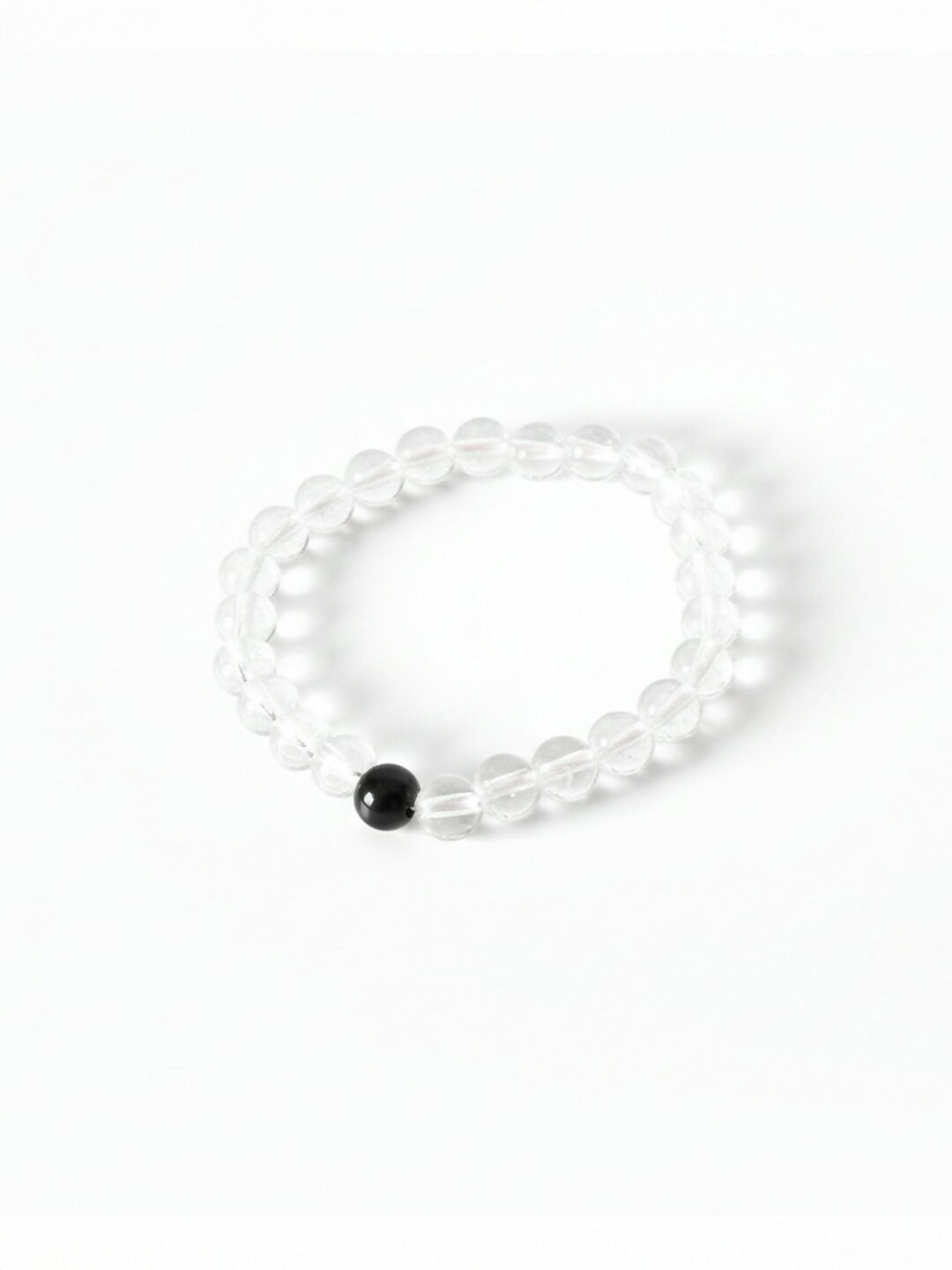 NVR Set of 3 Black & White crystal beaded Bracelet for Men & Women