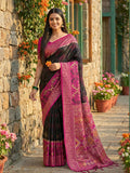 Shree Shyam Fashion Black Pochampally Silk Saree