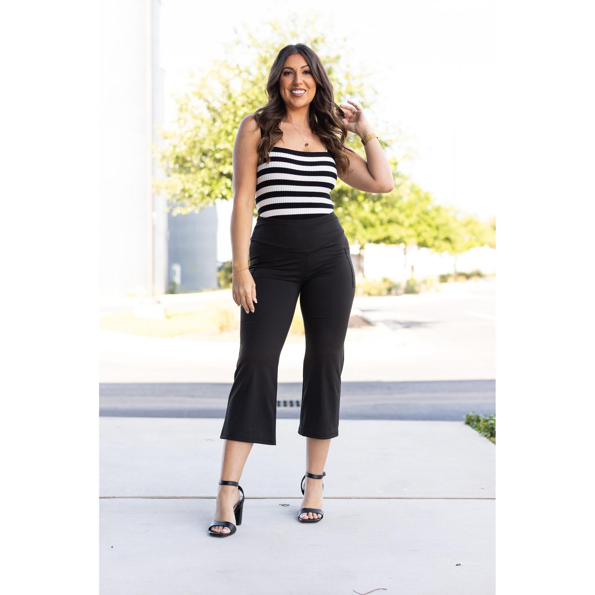 Ready to Ship |  The Faith - Tummy Control High Waisted Guacho Pants