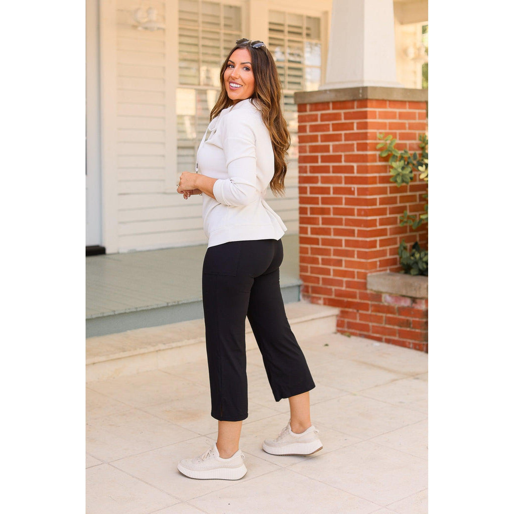 Ready to Ship | The Gabriella -Black  High Waisted Gaucho Pants