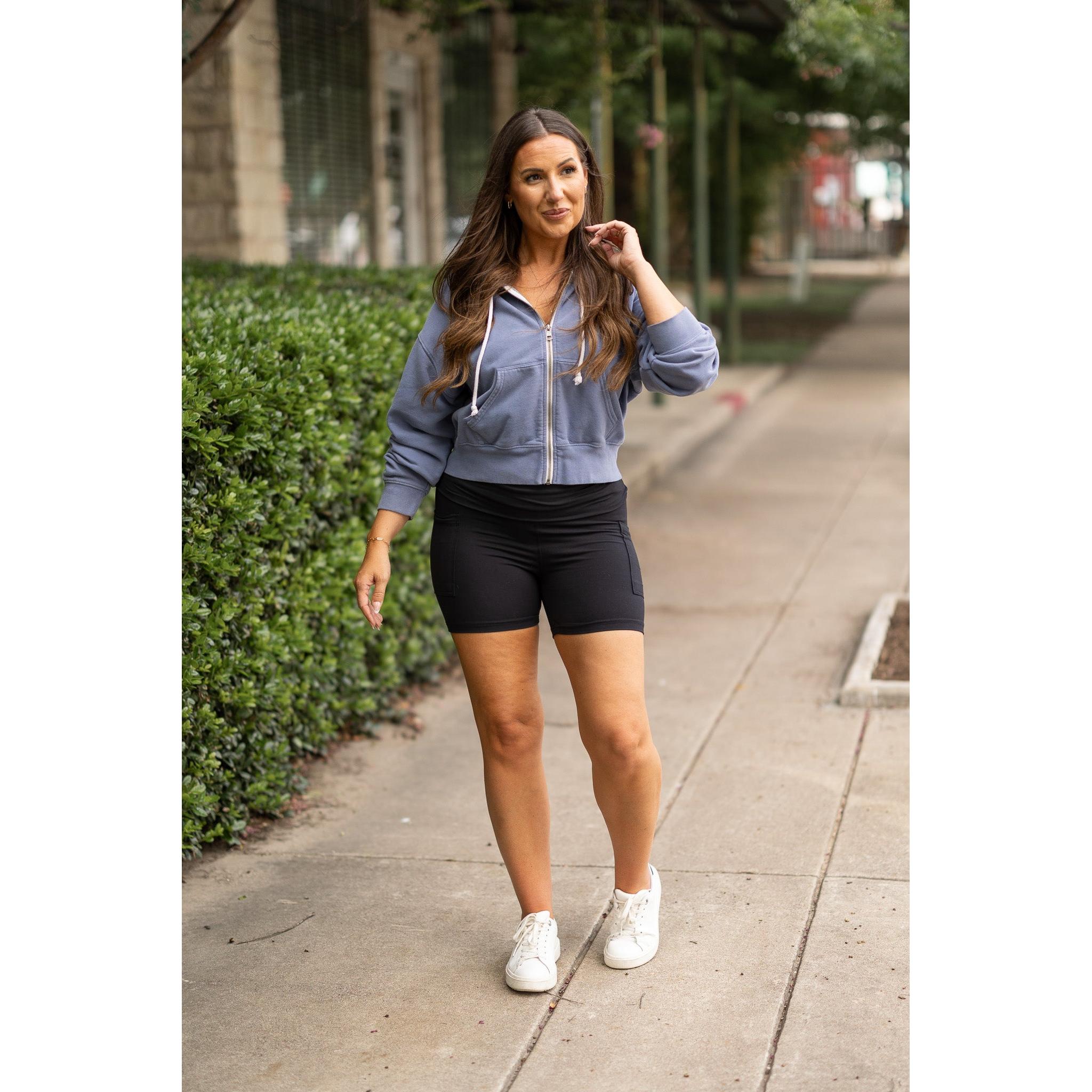 Ready to Ship | The Taylor Fold-Over Biker Shorts
