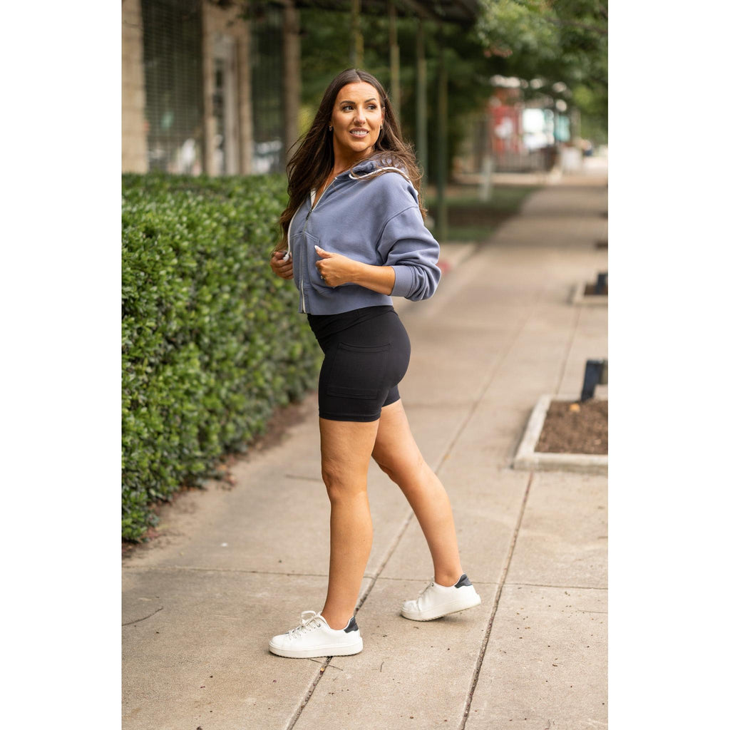 Ready to Ship | The Taylor Fold-Over Biker Shorts