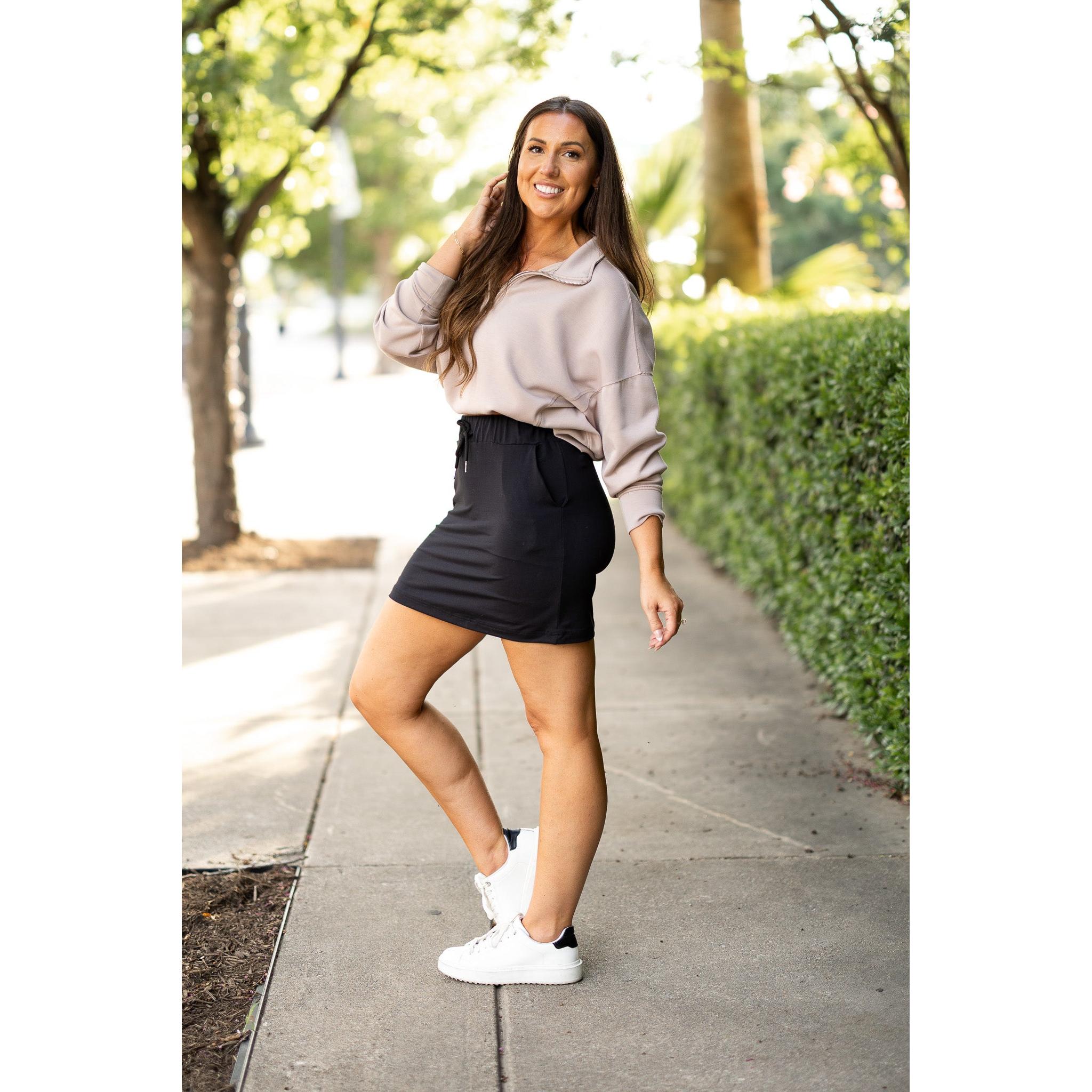 Ready to Ship | The Kristina BLACK Jogger Skirt