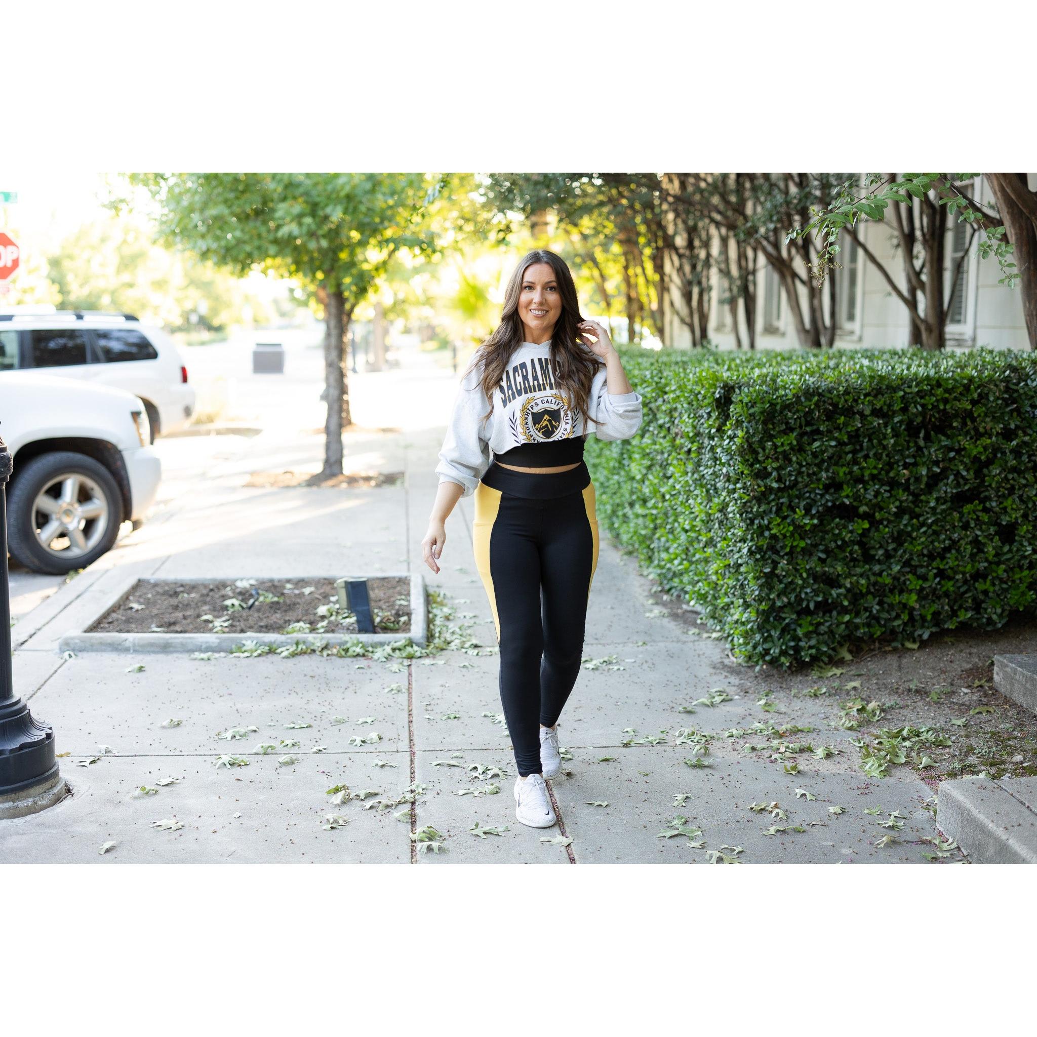 Ready to Ship | The Yasmine - Yellow Panel Full Length Leggings