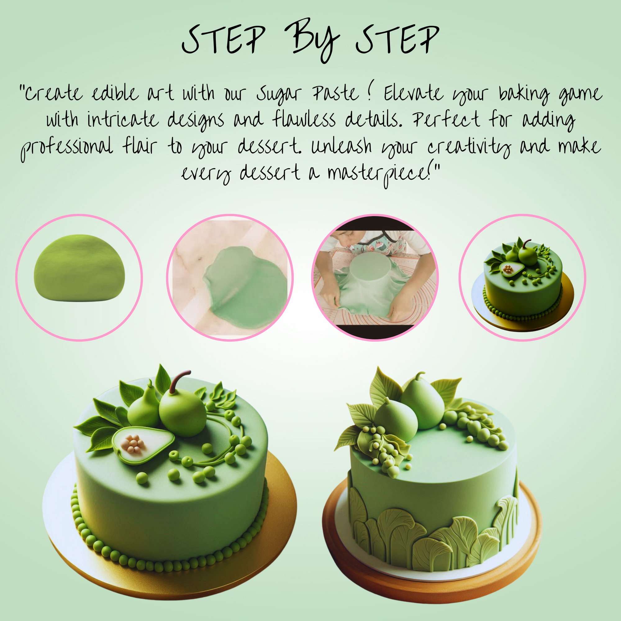 Confect Pea Green Fondant | Edible Sugarpaste