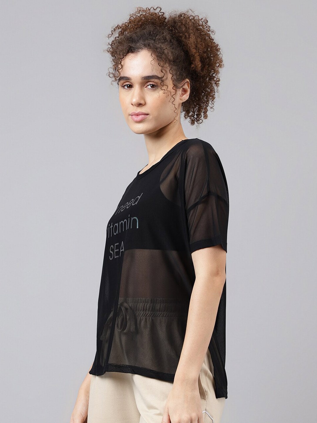 MKH Typography Printed Dri-Fit Relaxed Fit Training or Gym T-Shirt