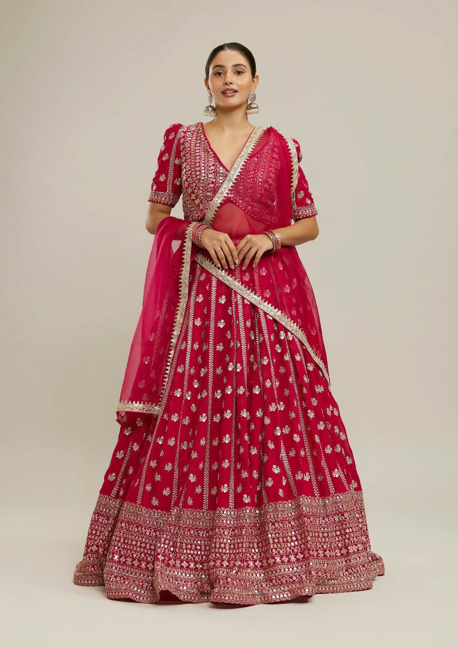 Lehenga Mart Designer Indian Wedding Lehenga Choli-Pink