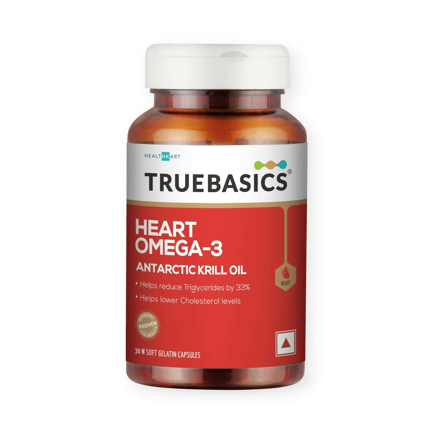 TrueBasics Heart Omega 3 Antarctic Krill Oil Capsules