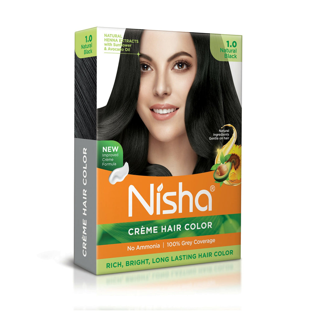 Nisha Creme Hair Color for Women - Natural Black