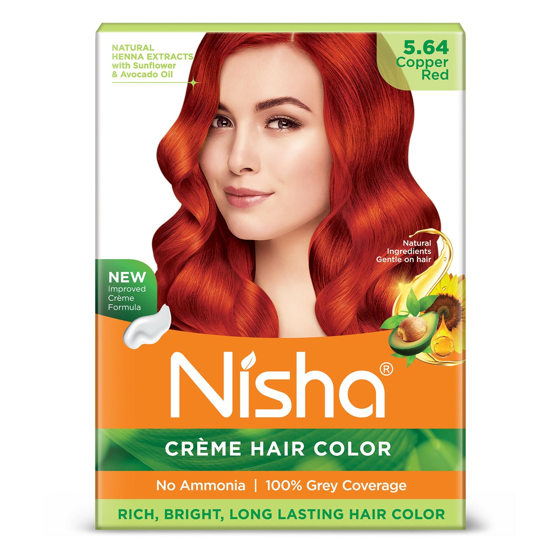 Nisha Creme Hair Color for Women - Copper Red