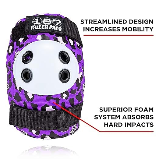 187 Killer Pads Six Pack Pad Set, Elbow Pads, Knee Pads, and Wrist Guards - Ideal for Skateboarding, Roller Skating, and Inline Skating