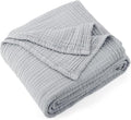 Carriediosa 100% Cotton Muslin Throw Blanket 70" X 80" Twin Size，4-Layers Summer Gauze Throws for Bed Couch，Soft Lightweight Breathable Linen Blankets Bedspread for Adults All Season，Grey