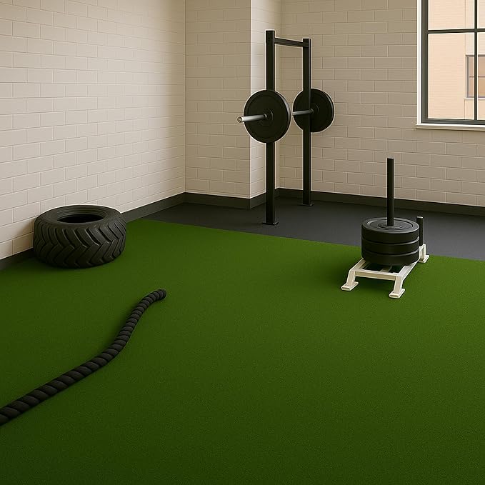 Ottomanson Artificial Turf Golf Hitting Mat 6'6" x 20' Indoor/Outdoor Waterproof Synthetic Fake Grass for Putting Practice Baseball Football Sports Gym Backyard, Custom Size 2' up to 30'