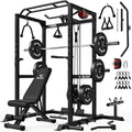 S21 Power Cage, Multi-Function Power Rack with Adjustable Cable Crossover System, 2000LBS Squat Rack for Home Gym with More Training Attachments