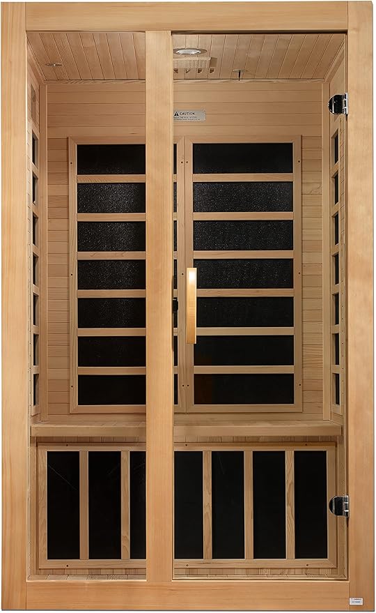 Santiago Elite 2-Person Ultra Low EMF (Under 3 MG) FAR Infrared Sauna, Curb Side Delivery